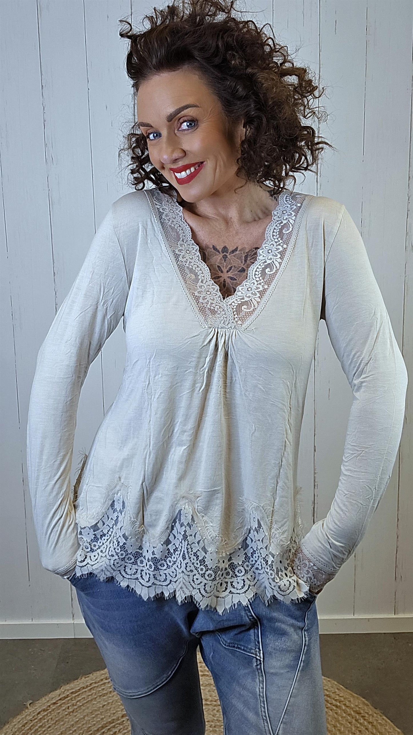 Milly topp beige