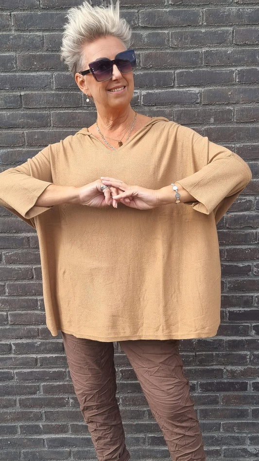 Alma hettegenser camel