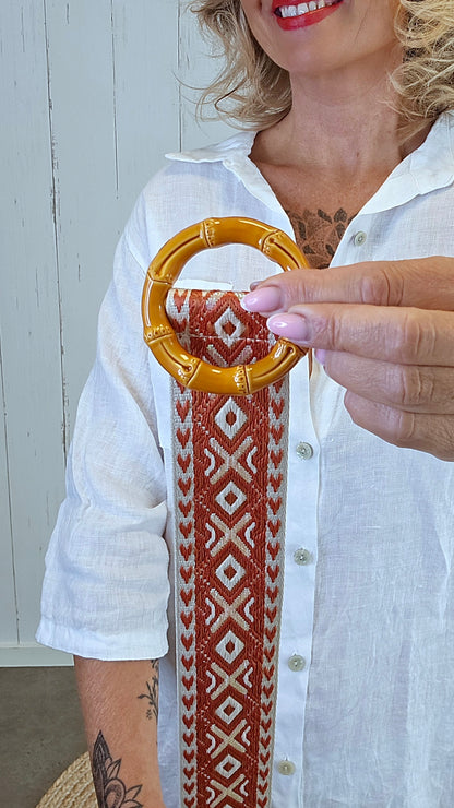 Bohemian belte orange