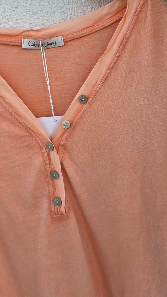 Adalais topp med knapper orange