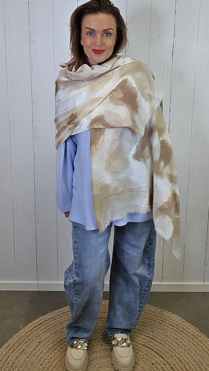 Aurora skjerf beige