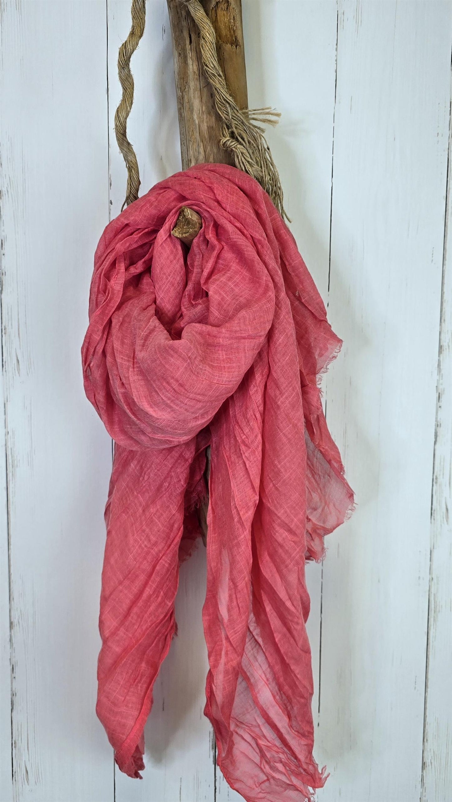 Crinkle skjerf stark rosa