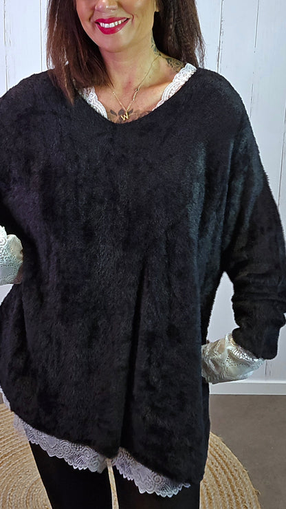 Kine genser svart