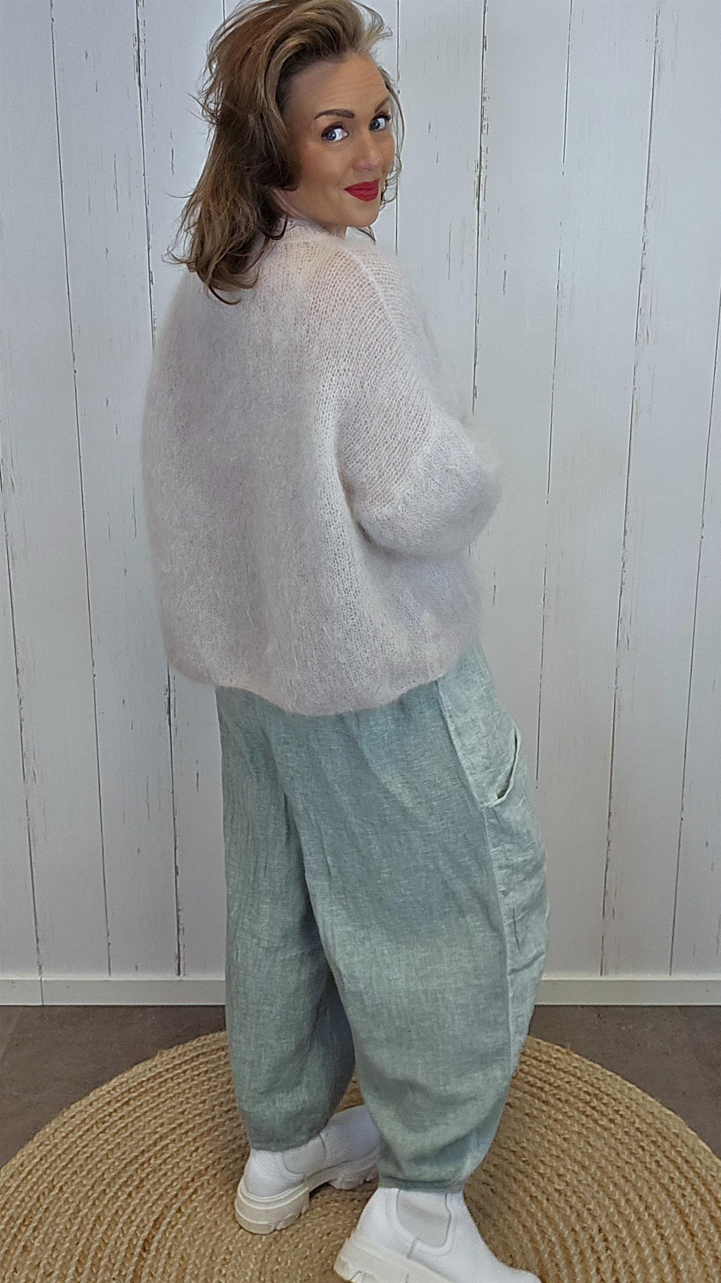 Fiffy mohair genser beige