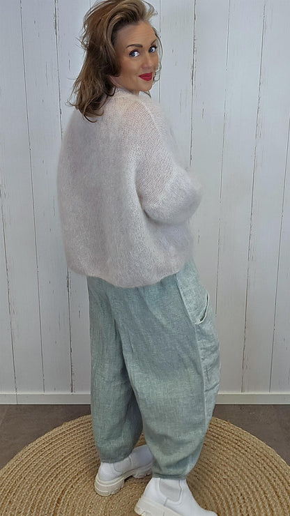 Fiffy mohair genser beige