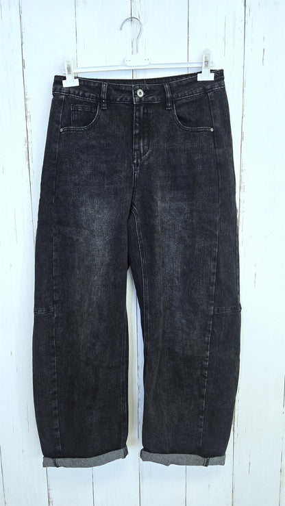 Nicky Barrel jeans svart