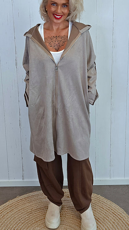 Tina hettejakke Taupe