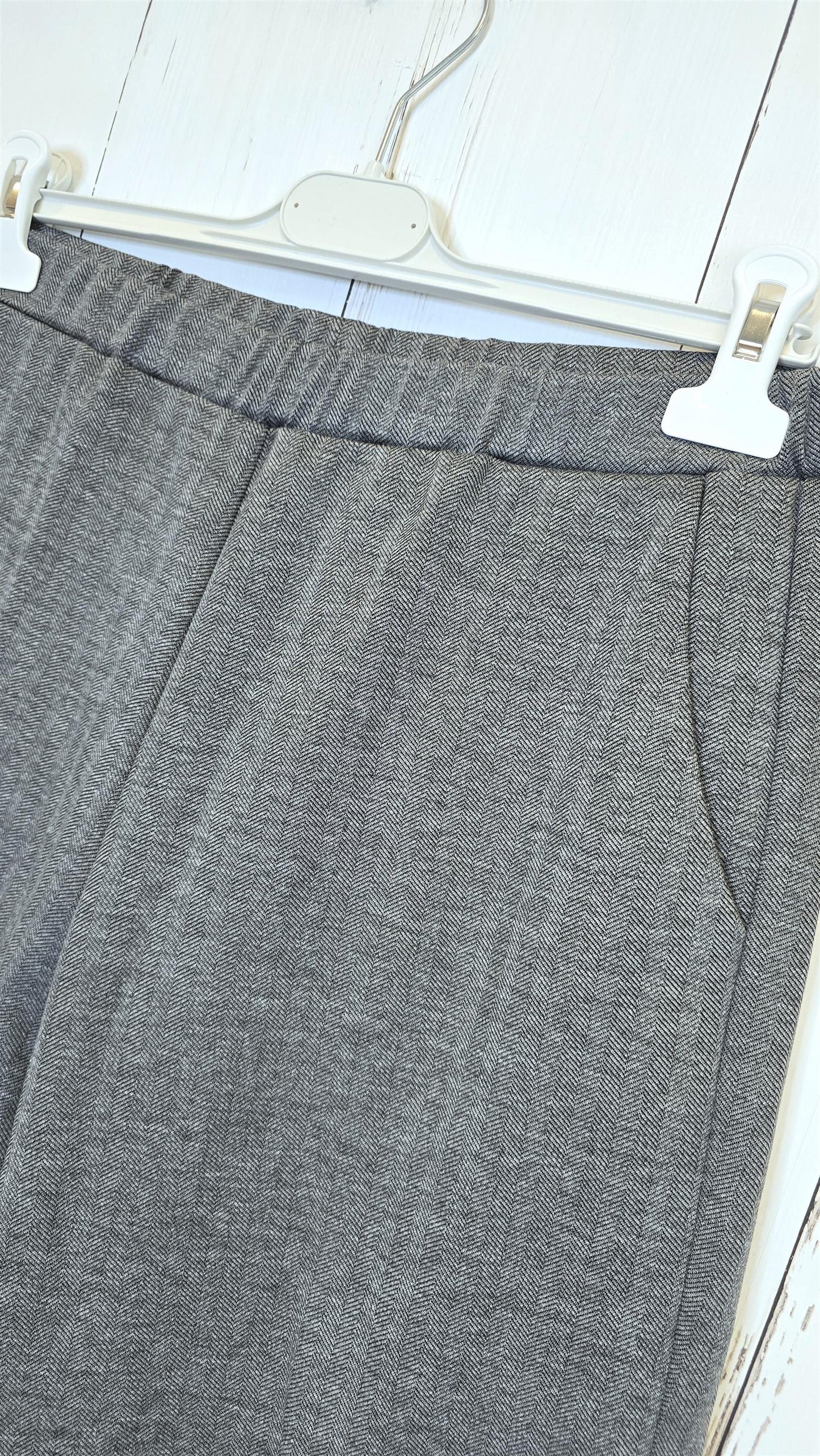 Viscose barrel pant grey