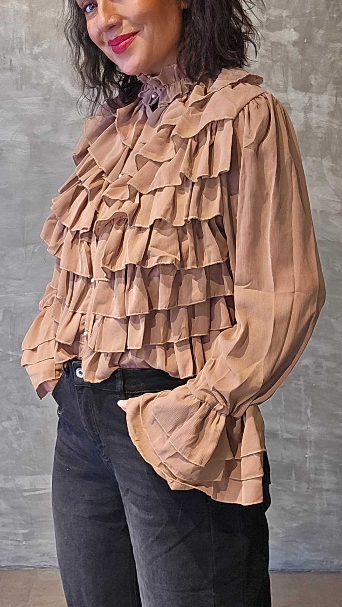 Kajsa skjorte bluse camel