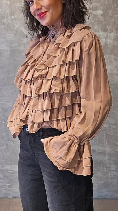 Kajsa skjorte bluse camel