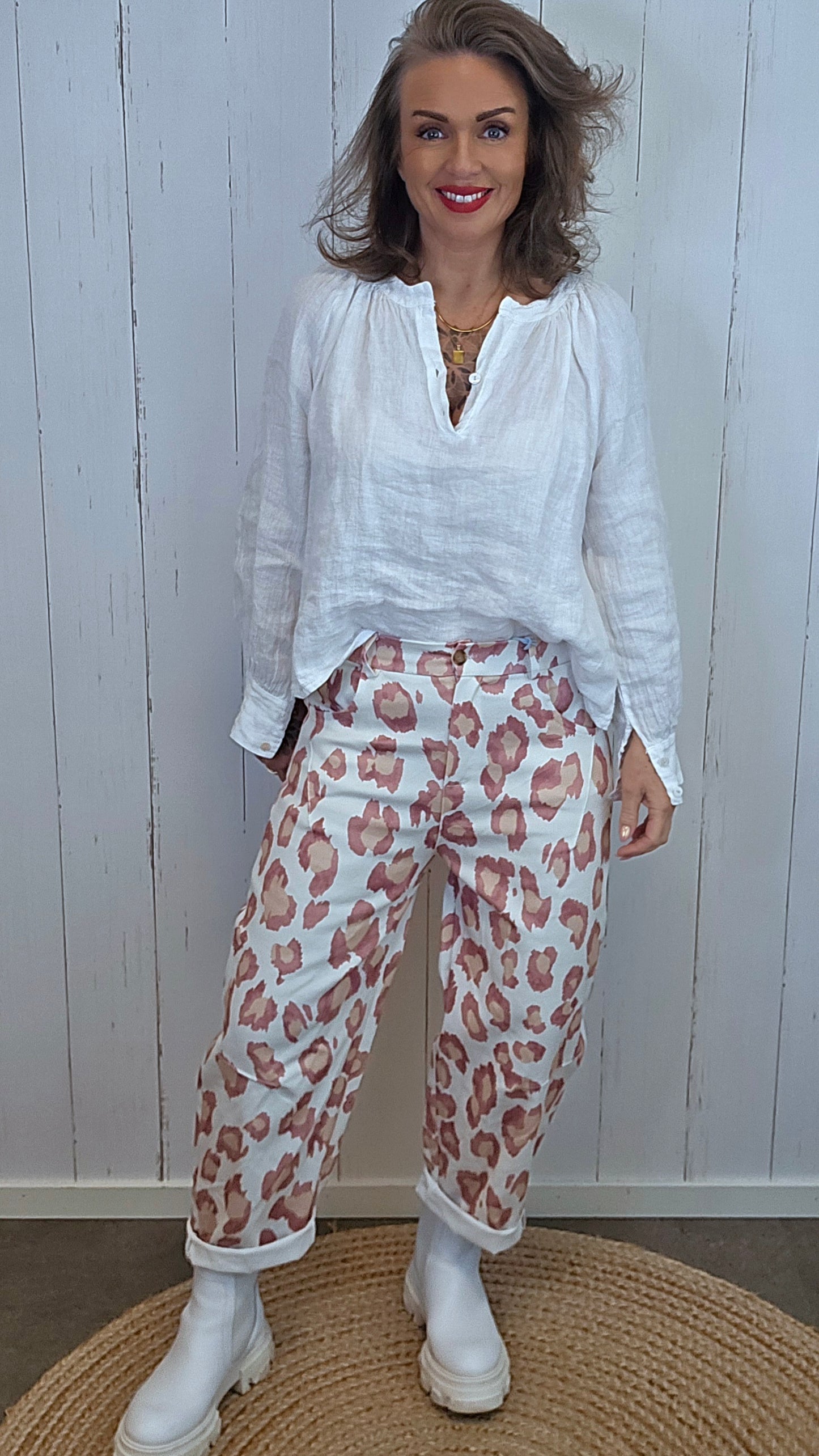 Birgitte leopardbukse