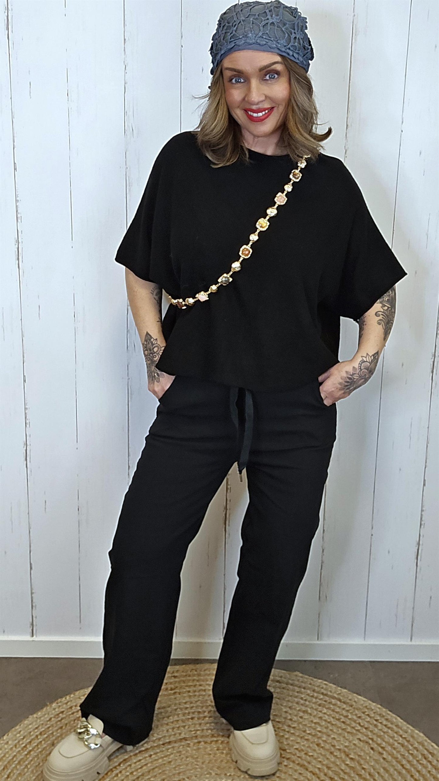 Luna genser topp svart
