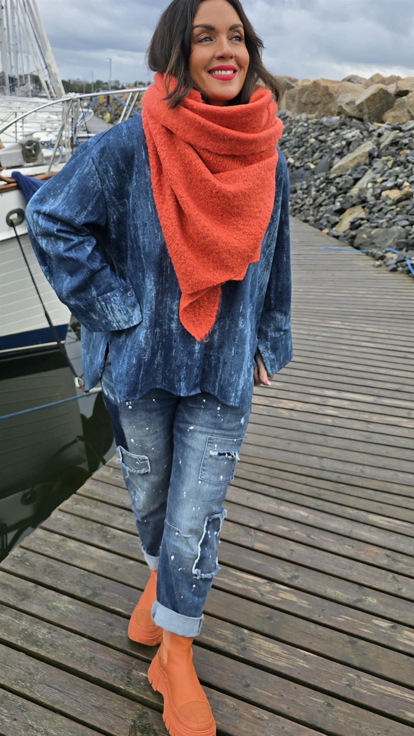 Kajsa skjerf orange