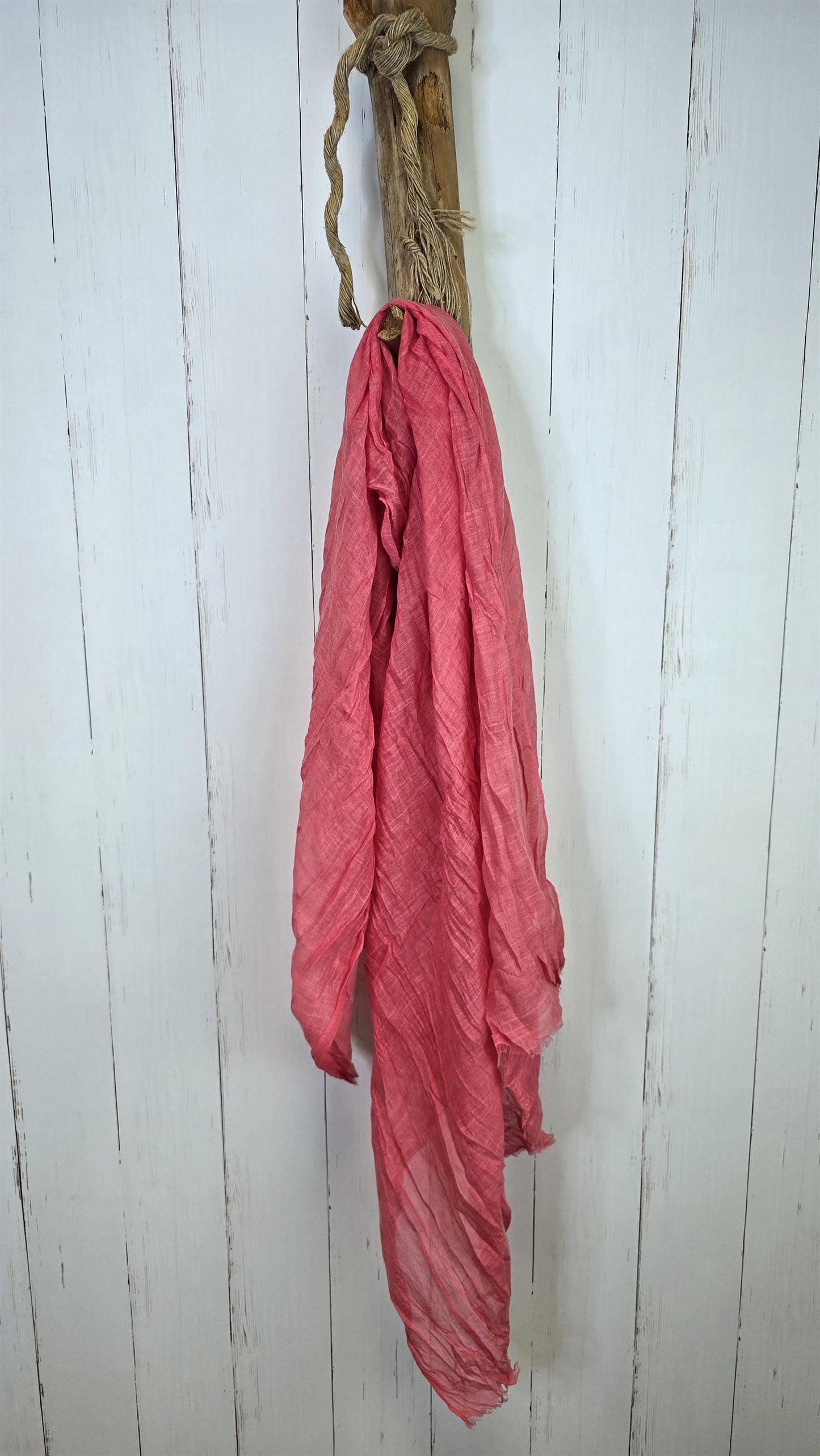 Crinkle skjerf stark rosa