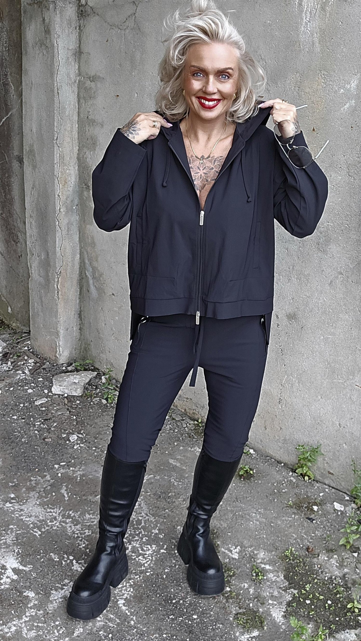Simona jacket technical jersey black