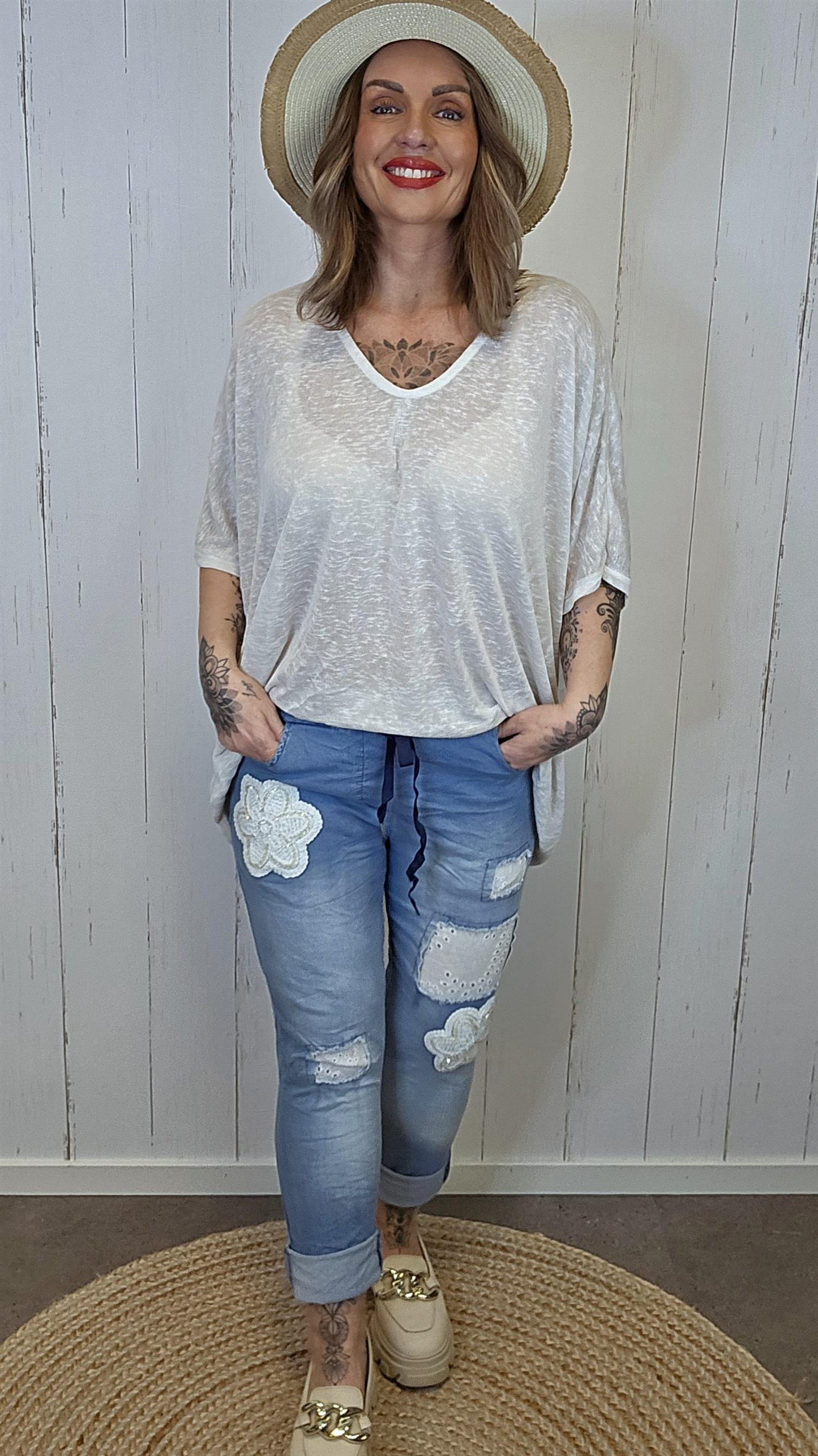 Alice denimjogger Lys blå