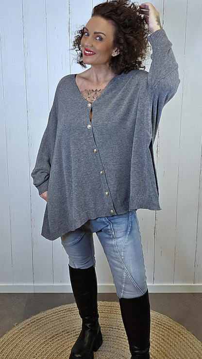 Enya cardigan grå