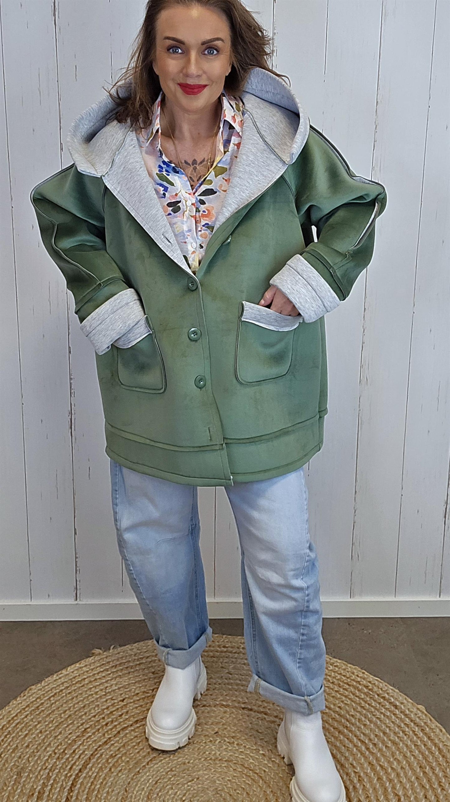 Ingrid hettejakke grønn