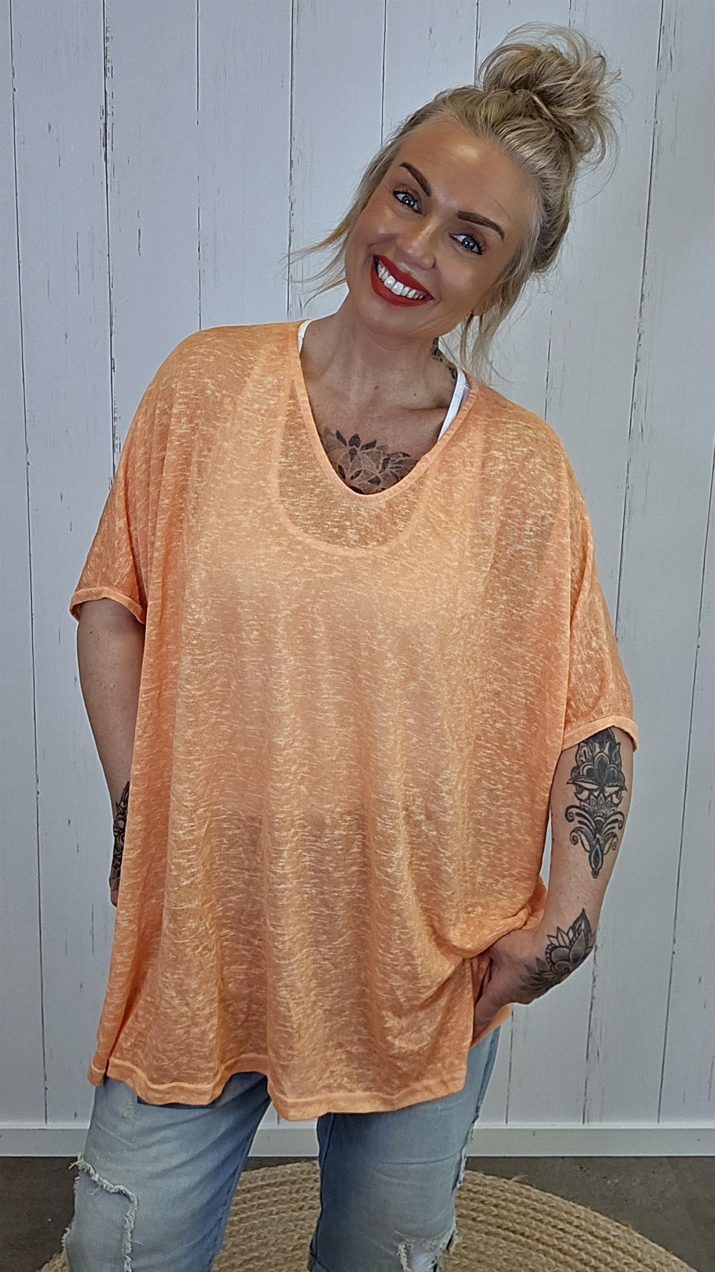 Catty oversized topp orange