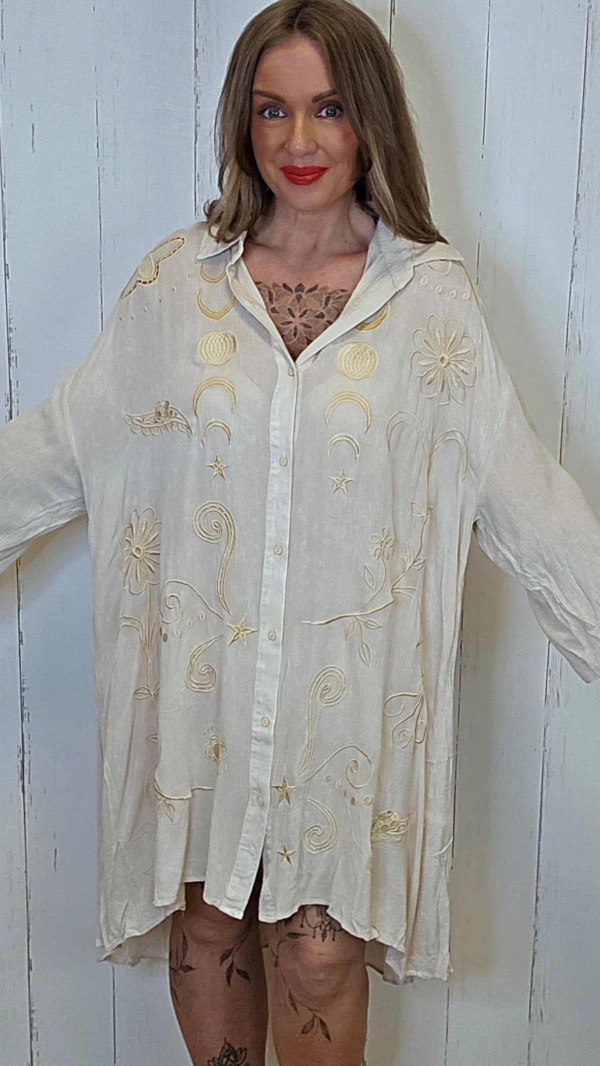 Selma skjortekjole Beige