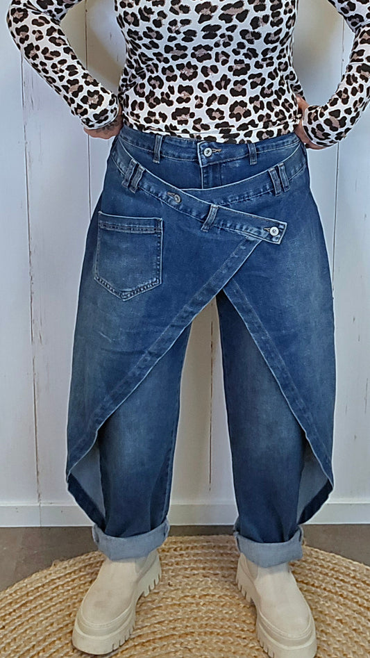 Briana omslags jeans Blå