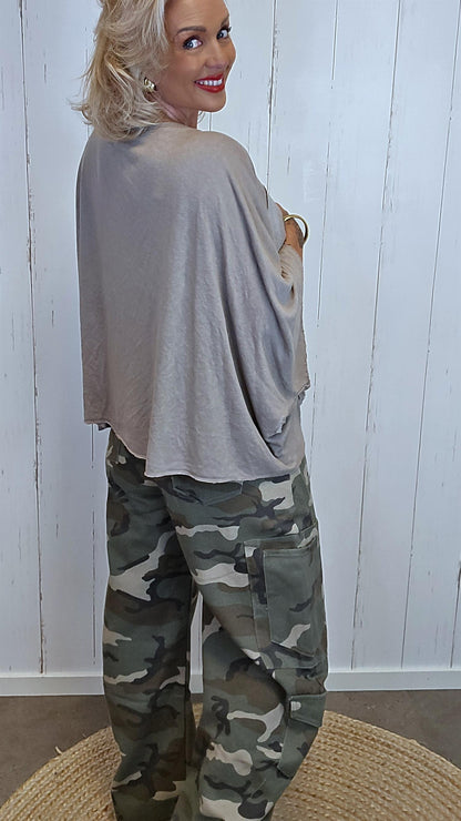 Elina topp taupe