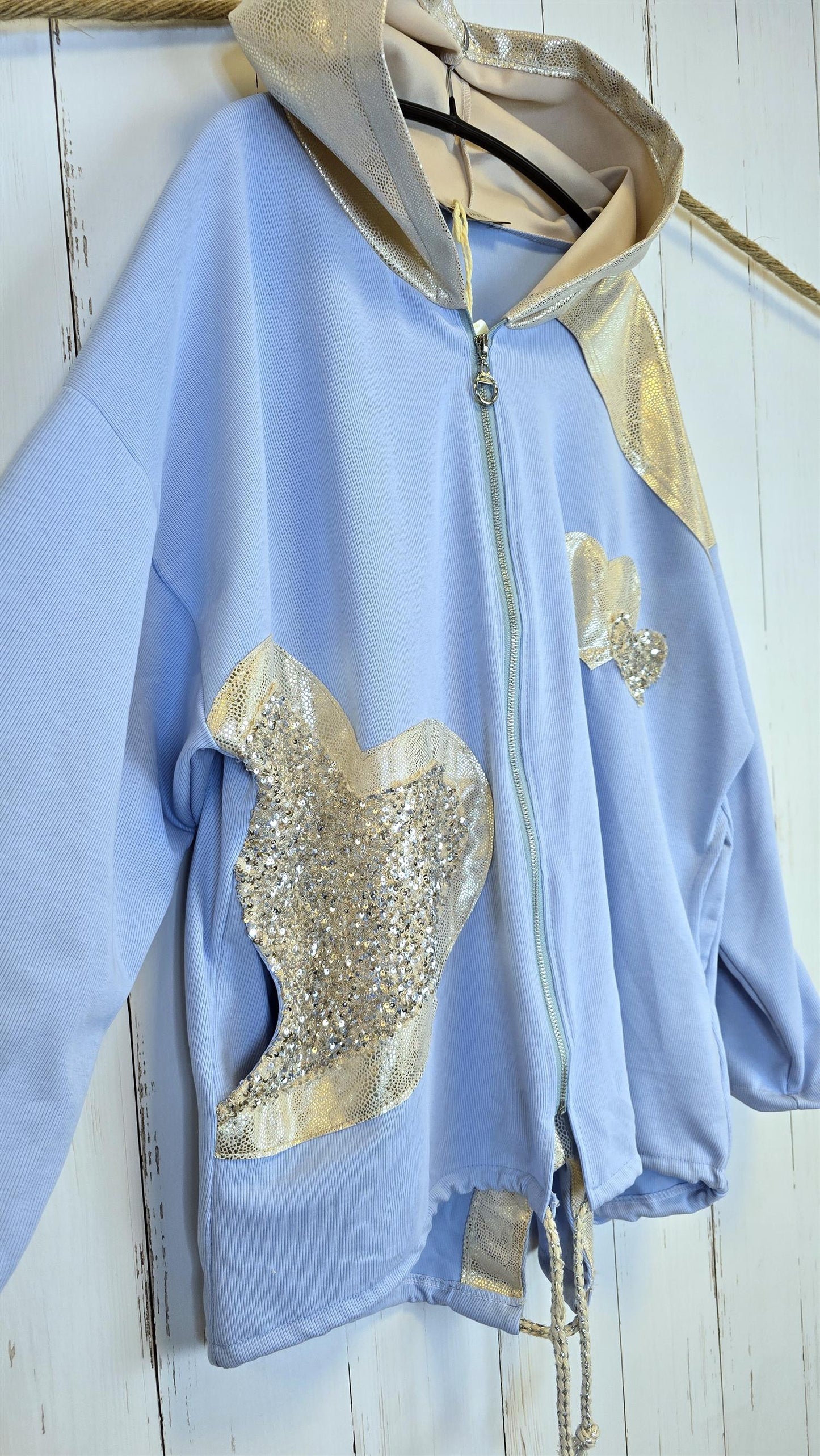 Jenny hettejakke lys blå