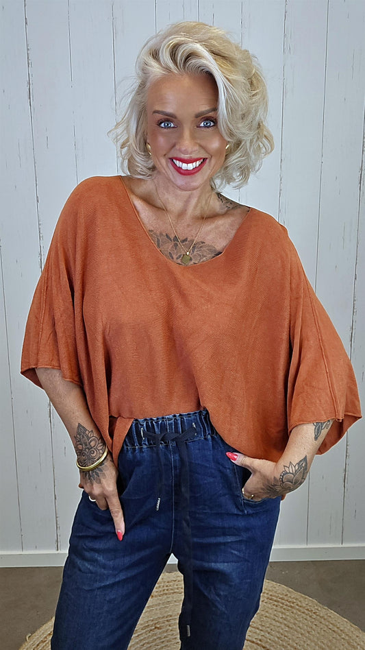 Leah genser topp rust
