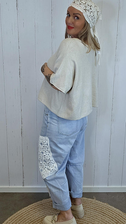 Luna genser topp beige