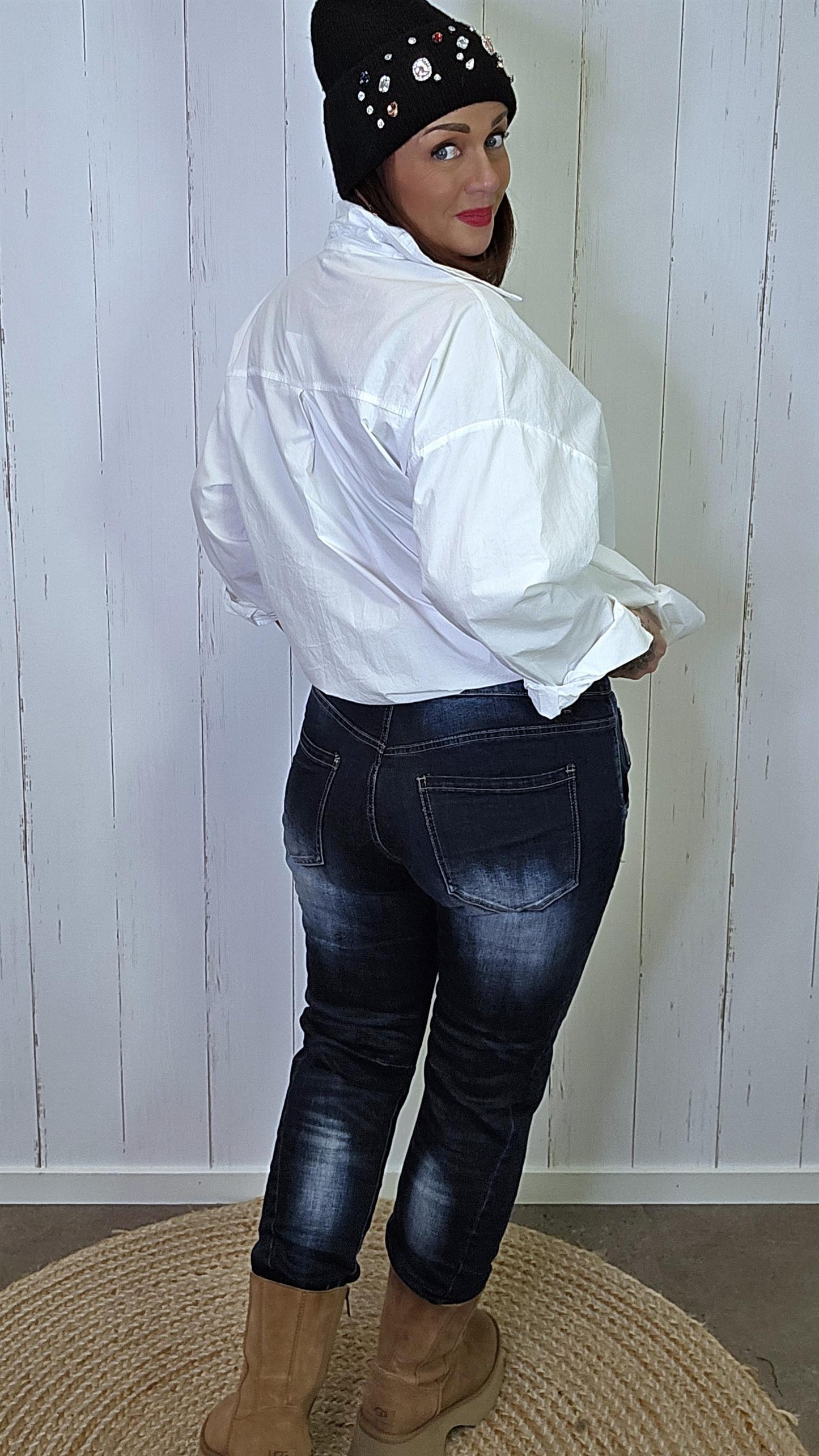 Tiril mørkeblå jeans