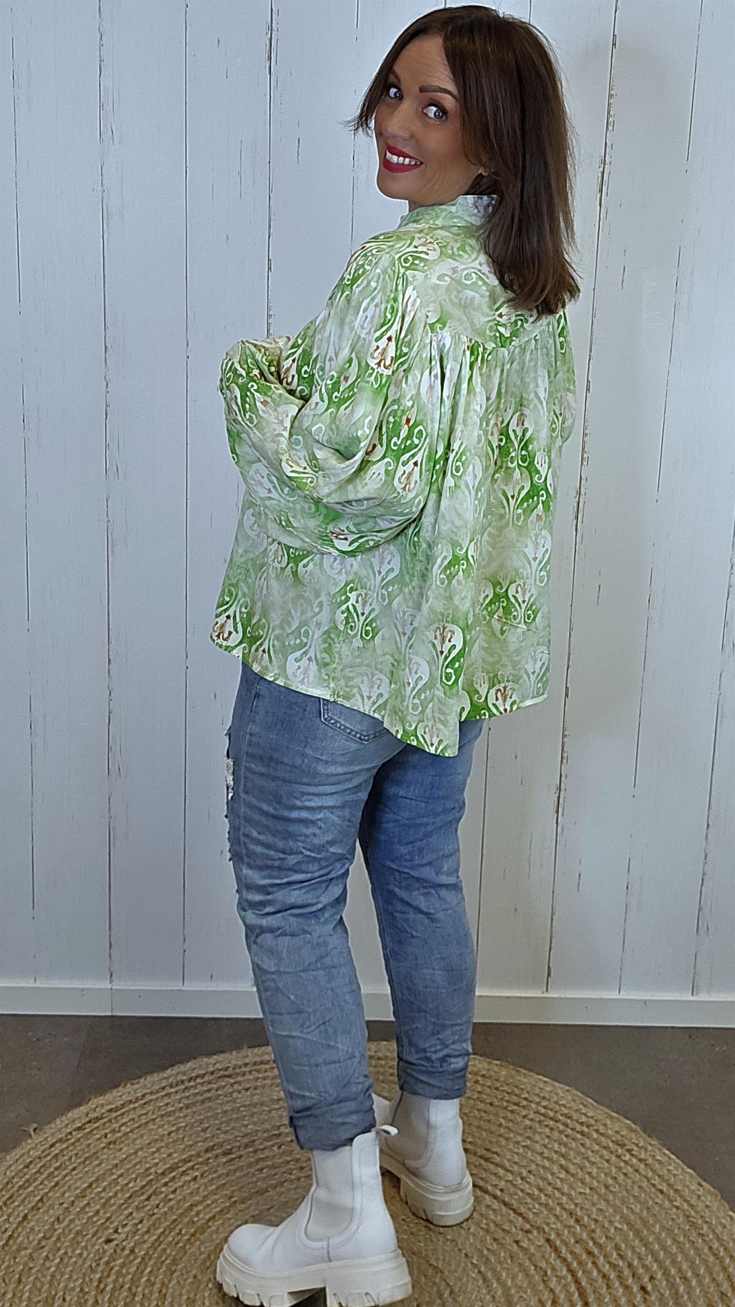 Elina viskosebluse grønn