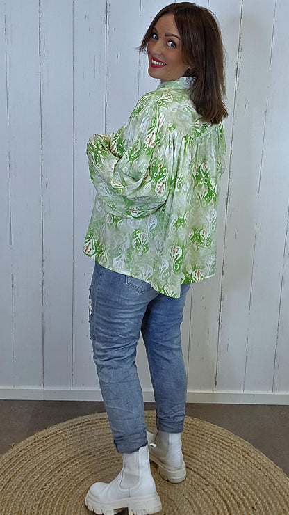 Elina viskosebluse grønn