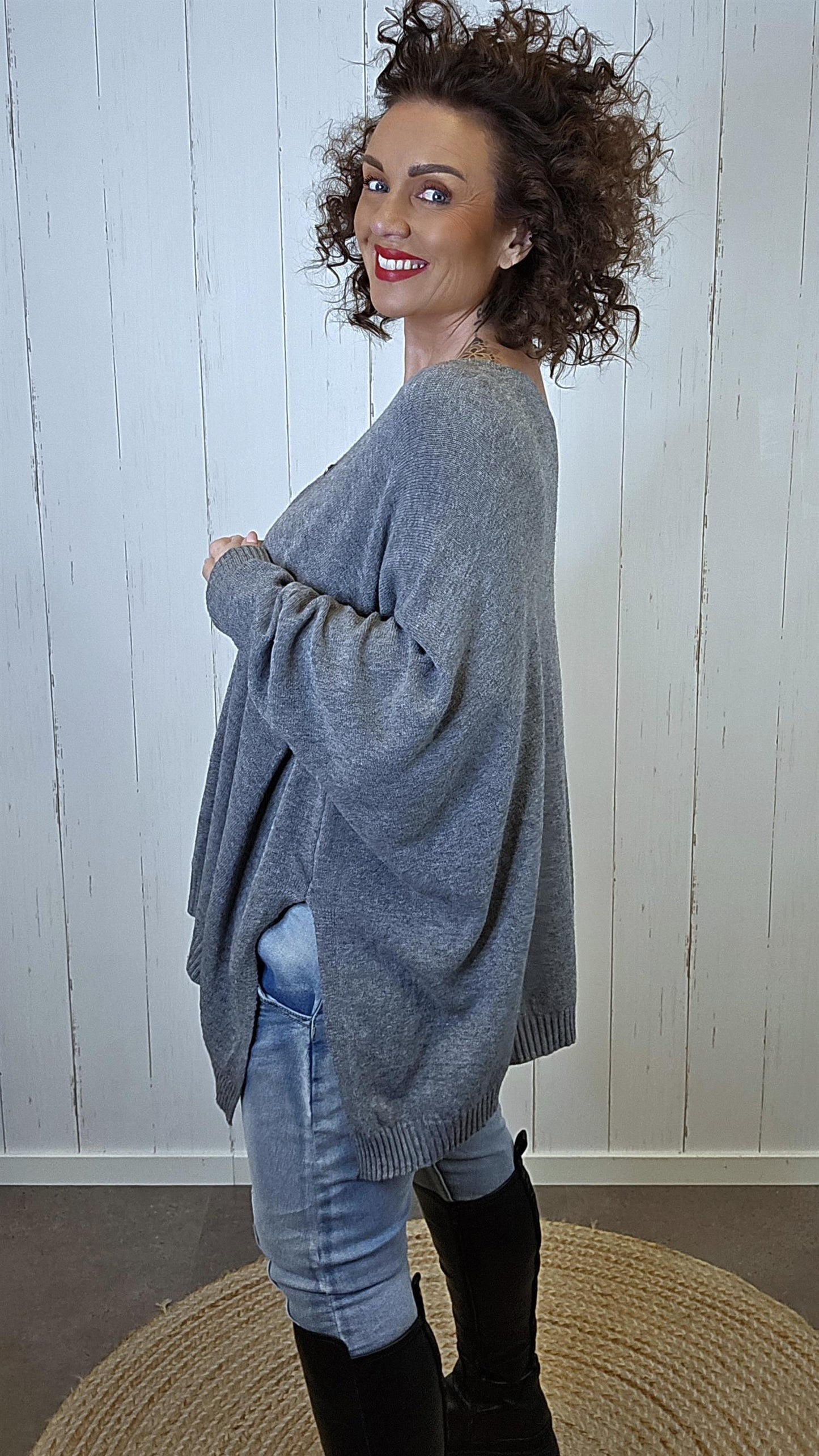Enya cardigan grå