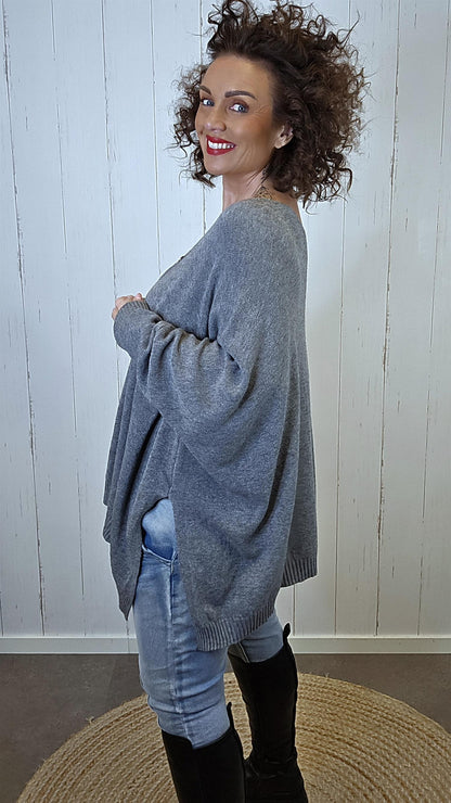 Enya cardigan grå