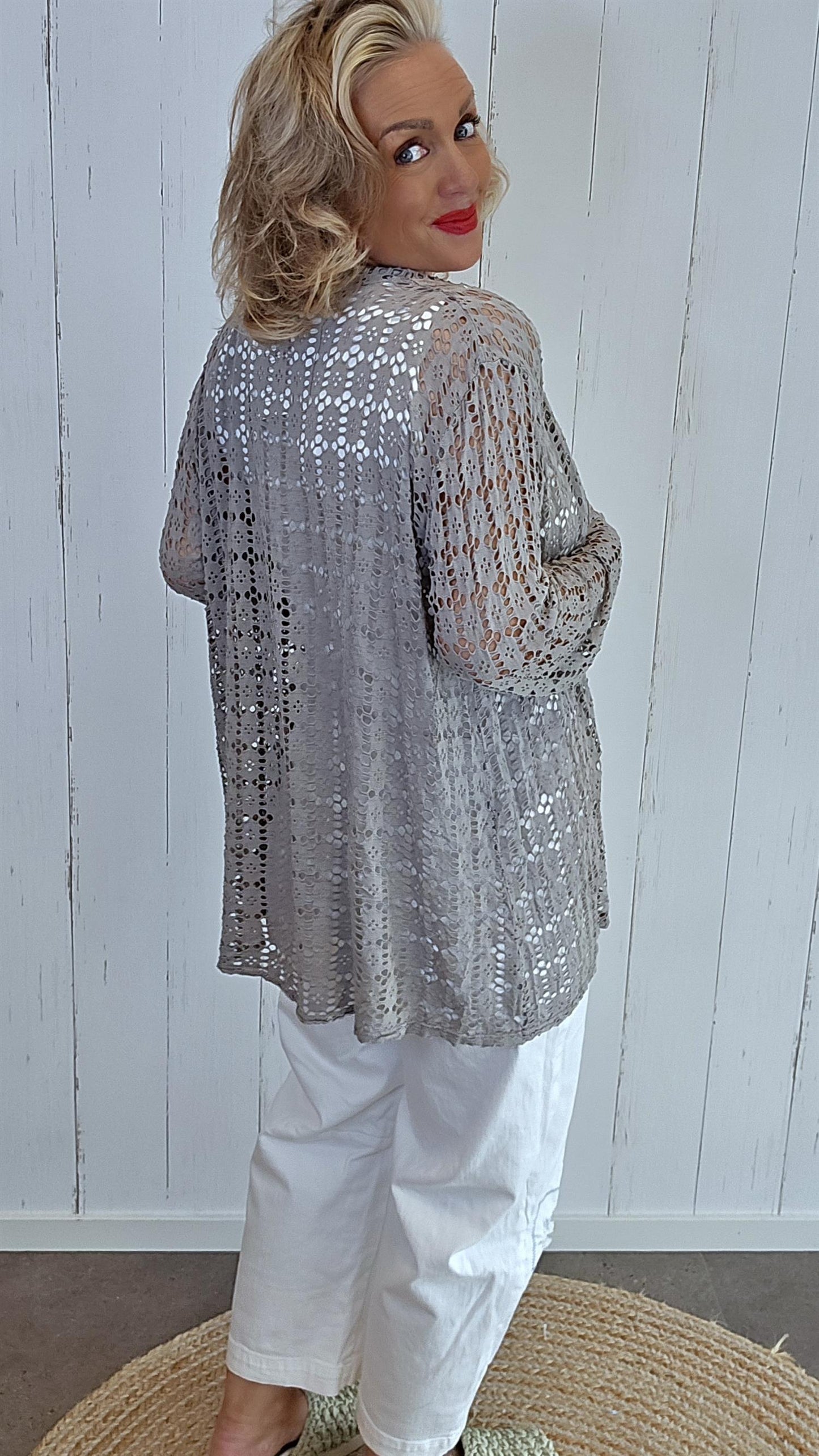 Leora lang blondecardigan taupe