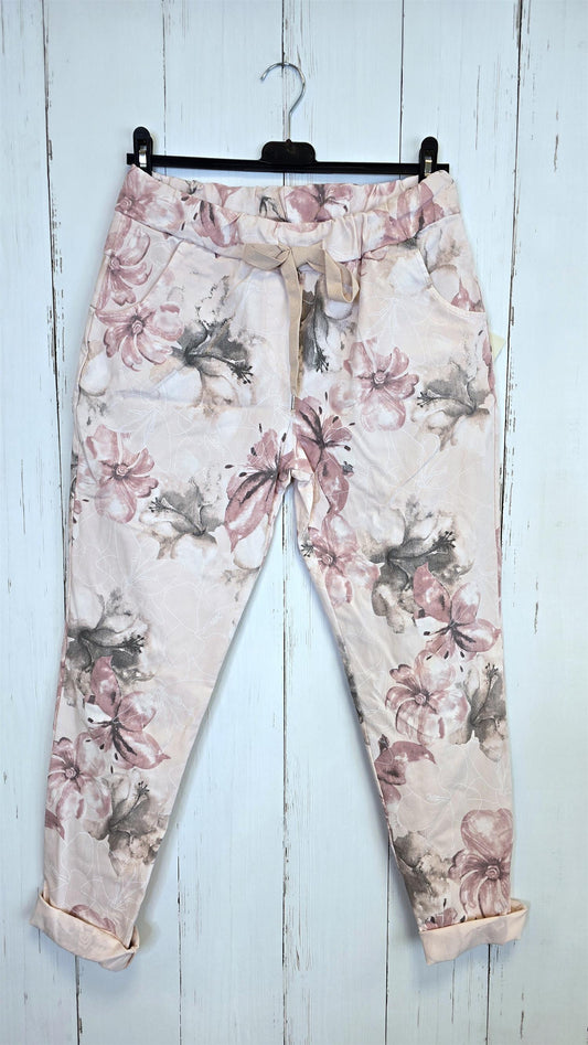 Camilla blomsterbukse rosa