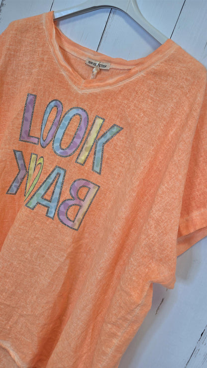Bella Look Back topp orange