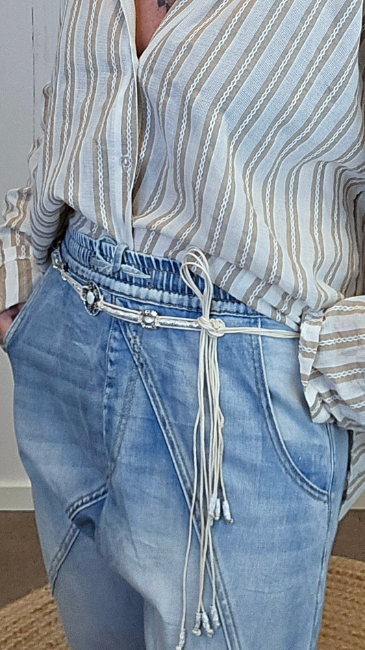 Ella knyte belte creme