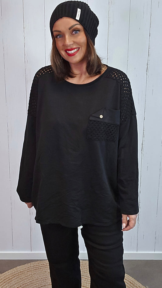 Elena topp svart