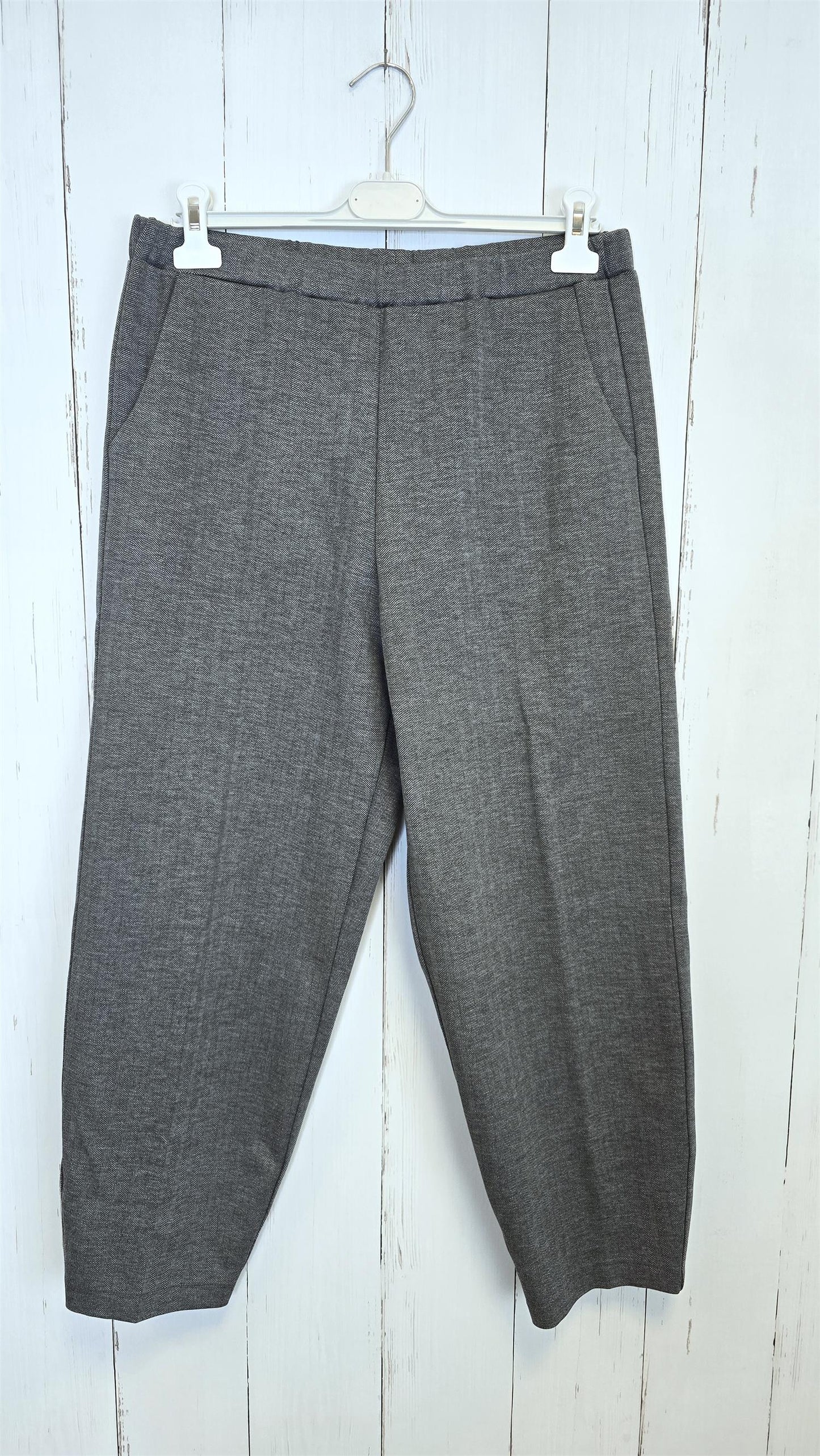 Viscose barrel pant grey