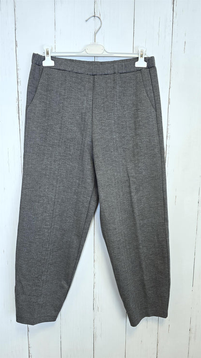 Viscose barrel pant grey