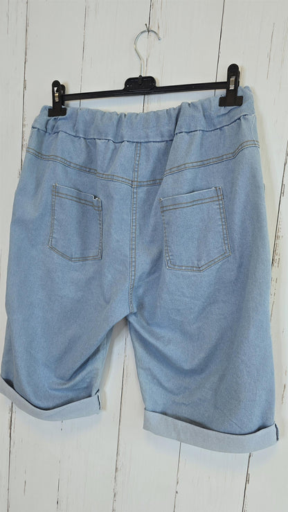 Joggershorts med dekorative knapper