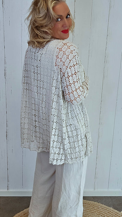 Leora lang blondecardigan beige