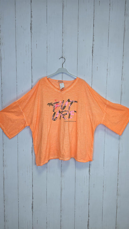 Future oversized topp neon orange