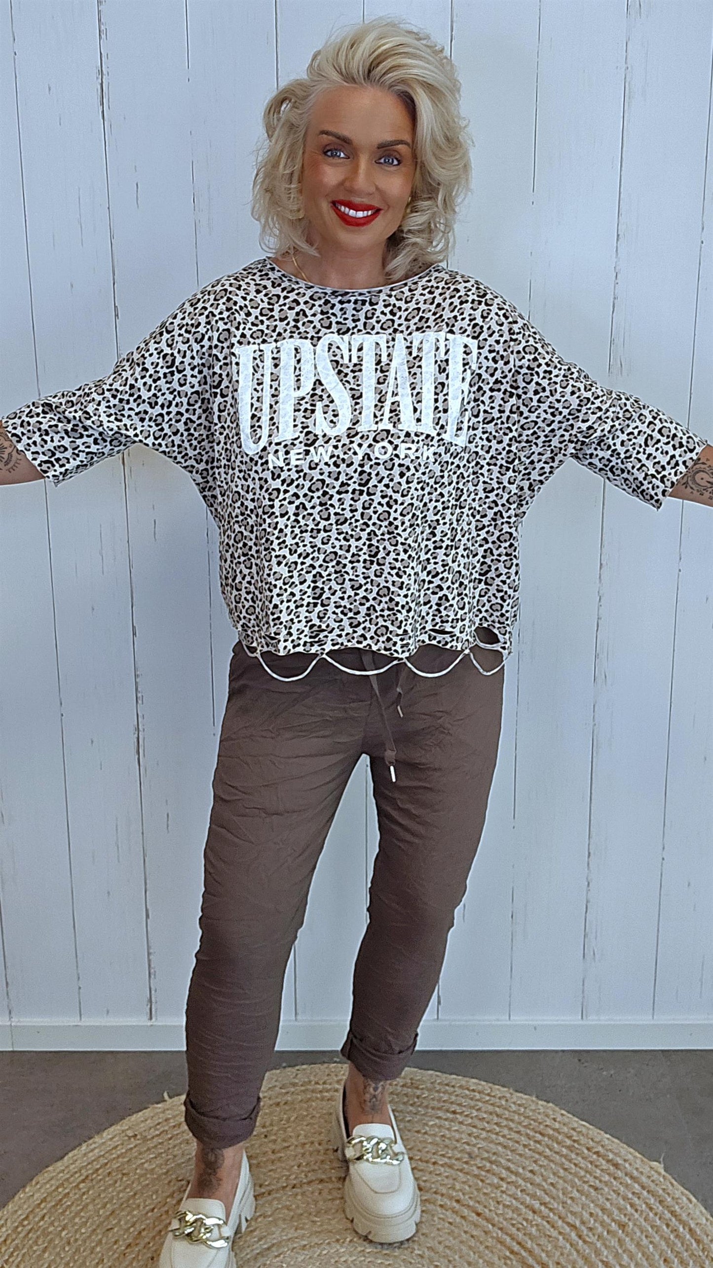 Leo topp beige