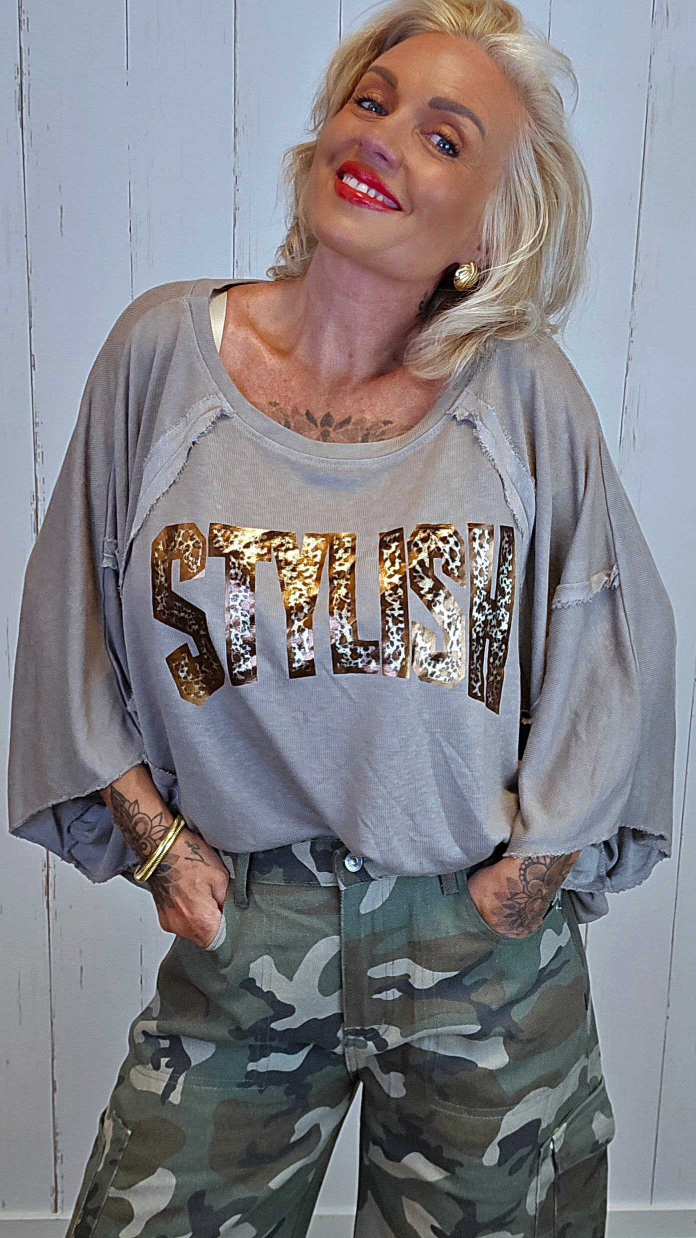 Elina topp taupe