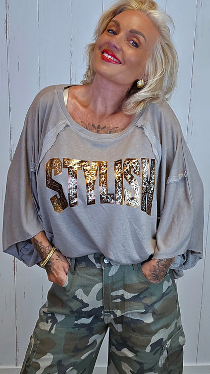 Elina topp taupe