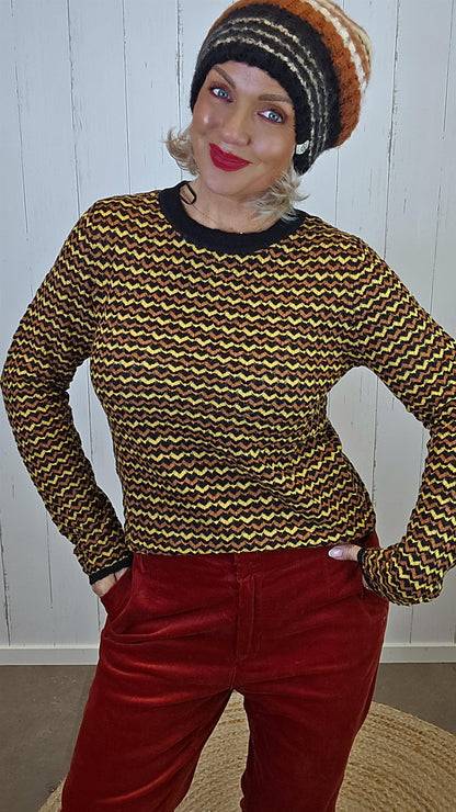Hedvig mønstret genser
