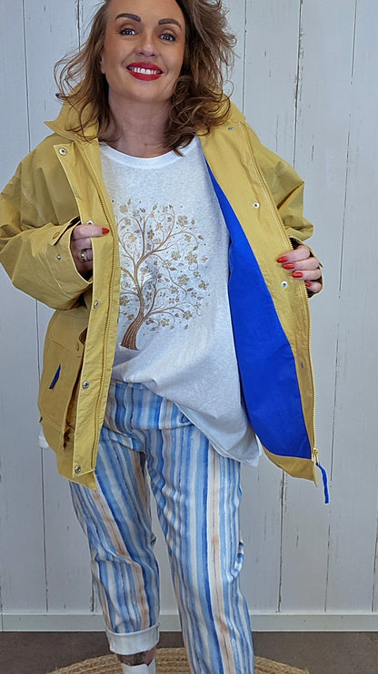 Inga jakke sennepsgul