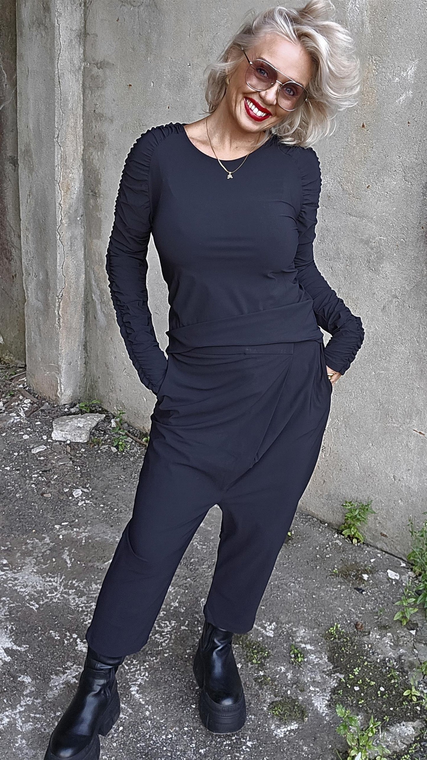Carlina top technical jersey black
